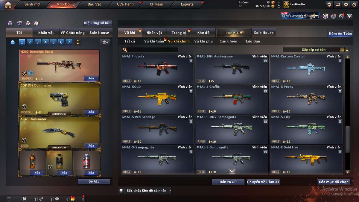 shop acc cf uy tin gia re